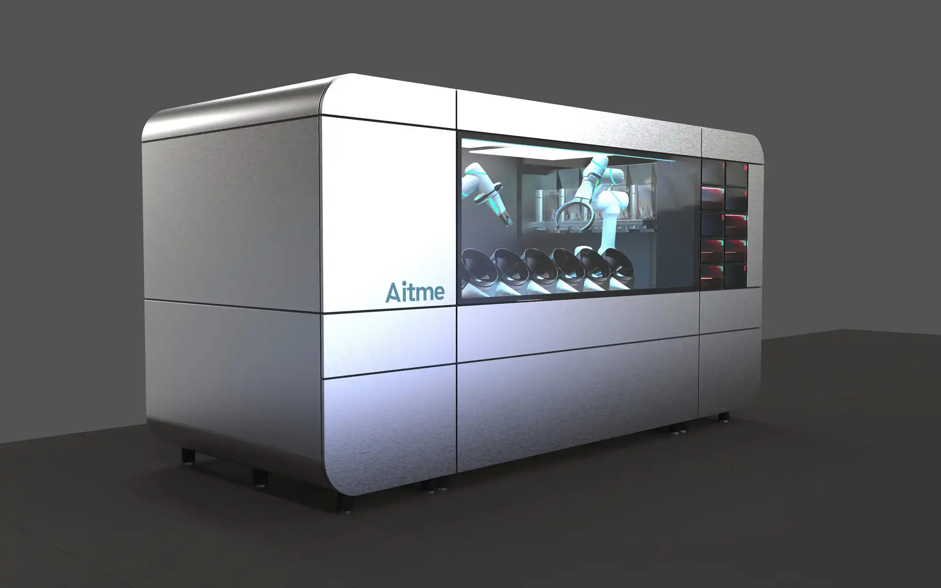 Aitme / Circus Group Robotic Kitchen: perspective view from left