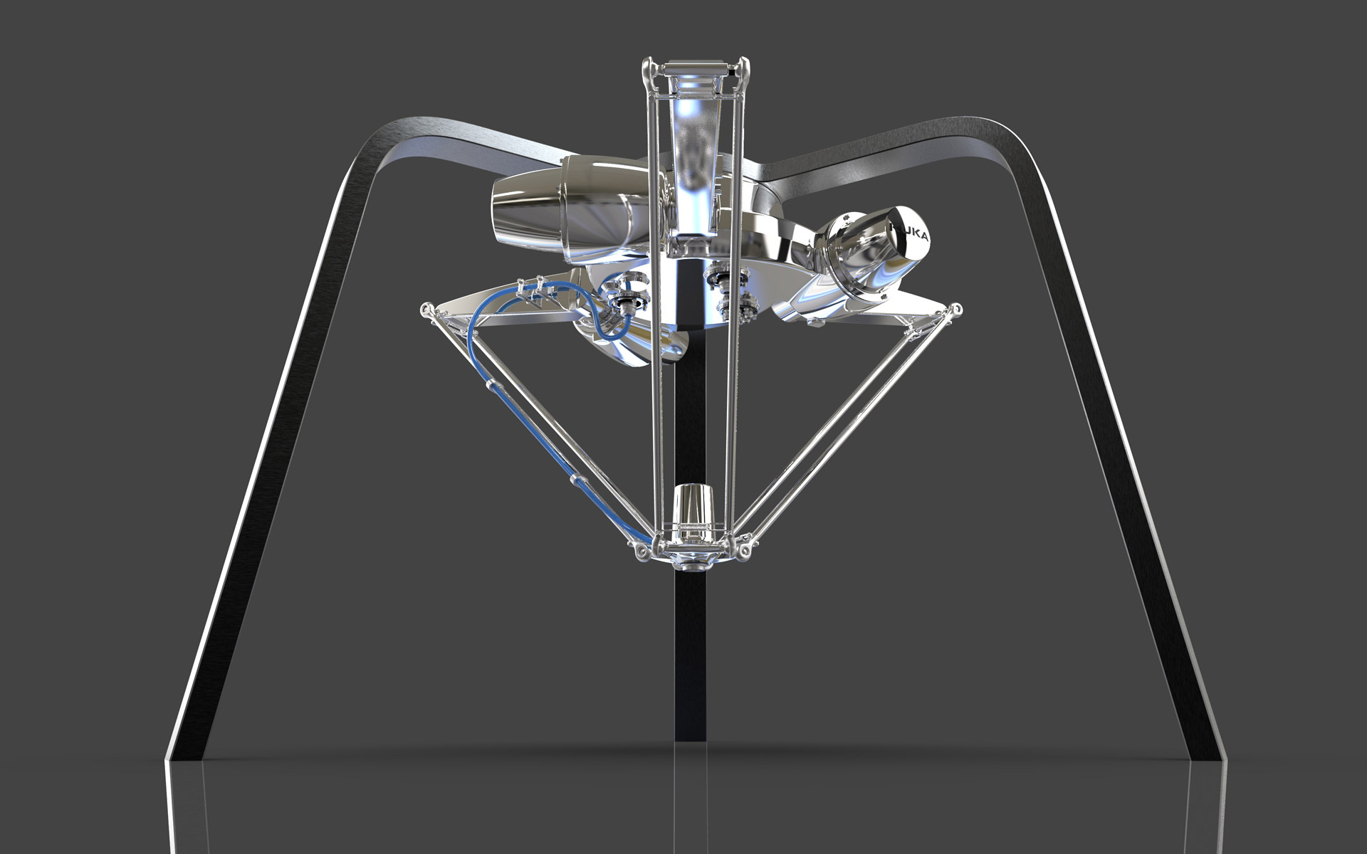 KUKA KR DELTA HM: front below with dark grey background